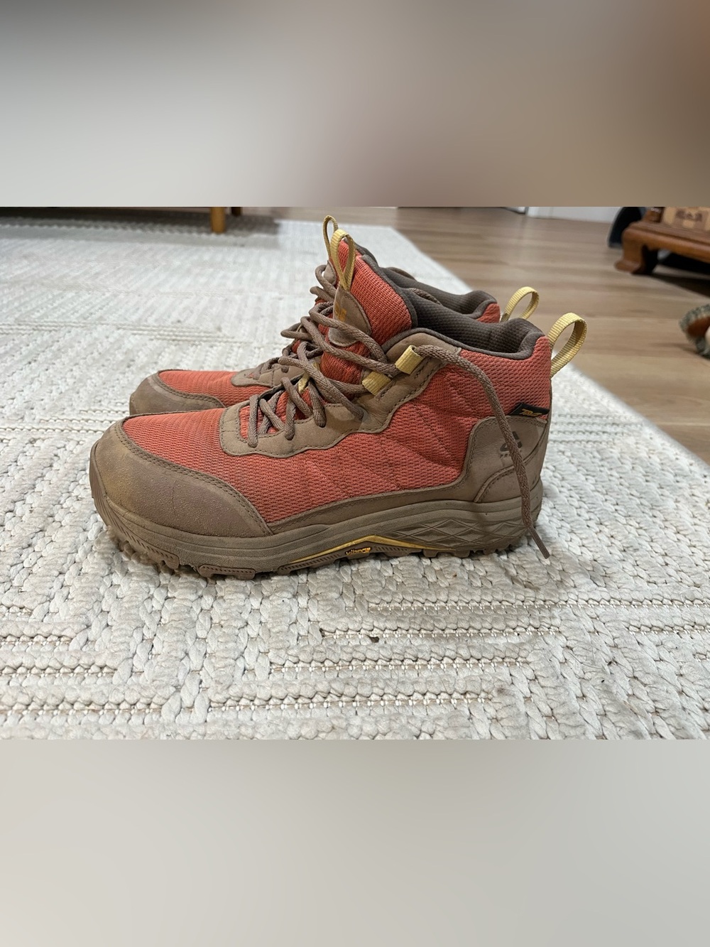 Teva Women's Lace-Up Hiking Boots in Rust Orange and Brown